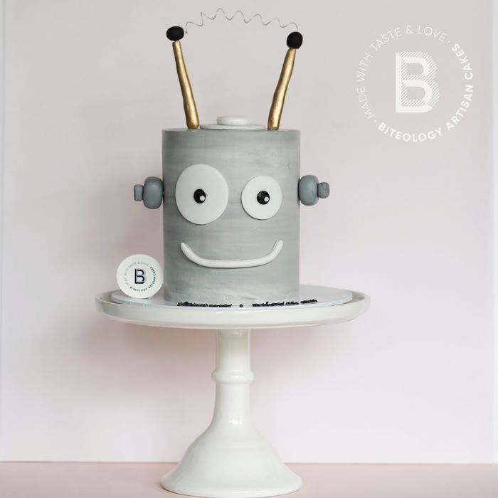 BITEOLOGY【机器人】C109儿童男孩网红生日蛋糕北京上海同城配送