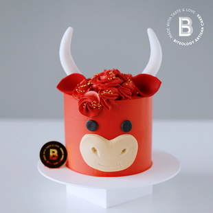 新年创意生日蛋糕 BITEOLOGY C169 就是牛 北京上海同城配送