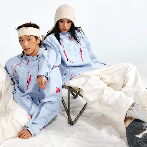 LITAN滑雪服冰川蓝滑雪服专业户外保暖防风雪服男单双板外套男女