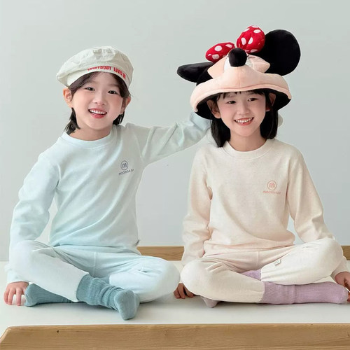 儿童春秋睡衣男女童纯棉a类秋季全棉宝宝秋衣秋裤彩棉家居服套装