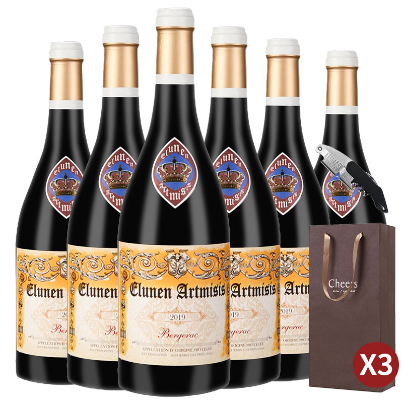 红酒法国AOC赤霞珠梅洛14度原瓶原装进口礼盒整箱6支装干红葡萄酒