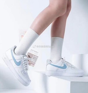 耐克/Nike Air Force1 AF1 空军一号 低帮白蓝板鞋女鞋HF0022-100