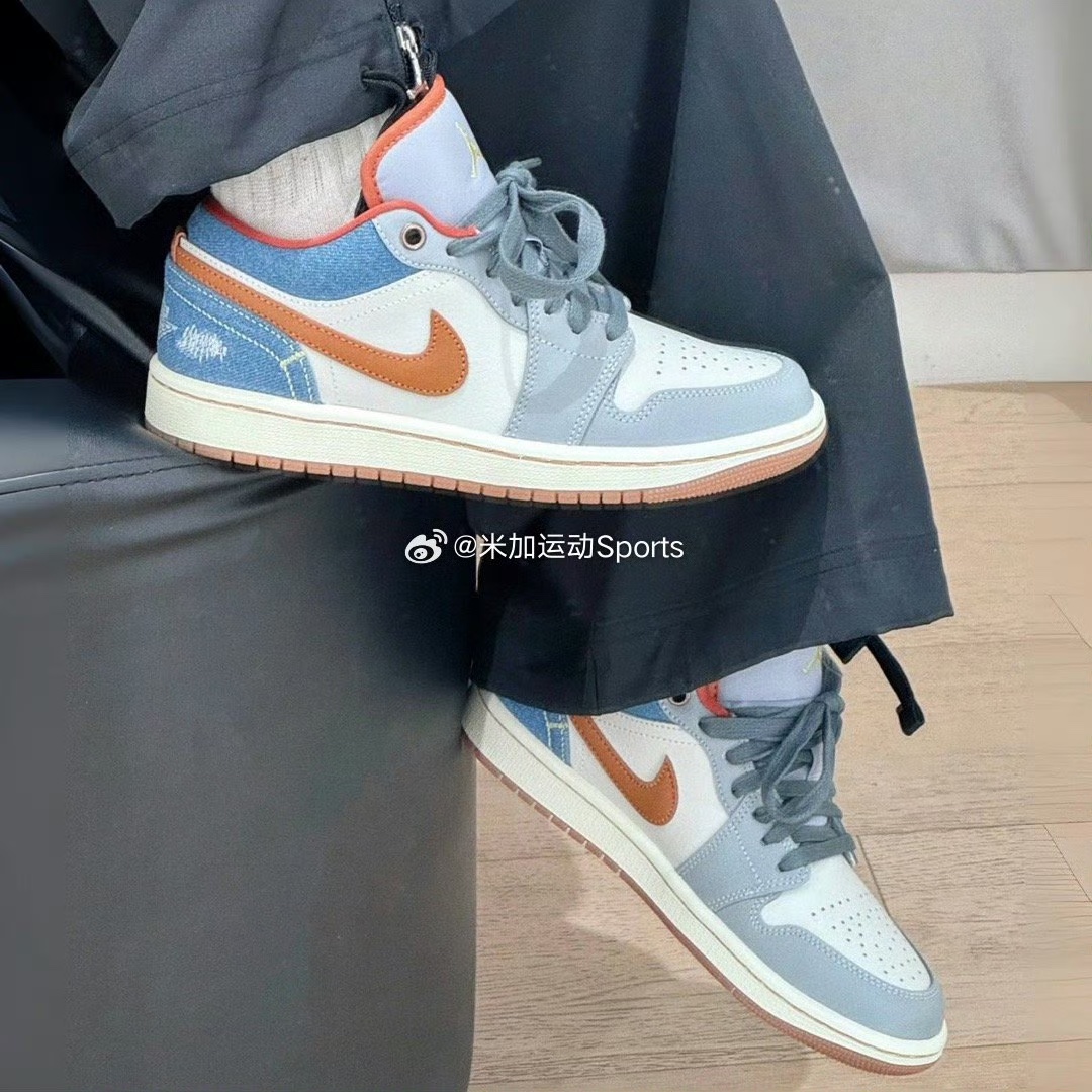 耐克Air Jordan1 AJ1 蓝白色百搭男女低帮复古篮球鞋 FZ5045-091 运动鞋new 篮球鞋 原图主图