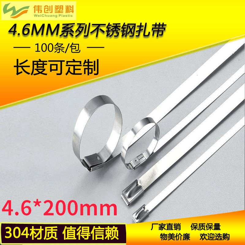 ²»Ðâ¸ÖÔú´ø×ÔËø304½ðÊô°ó´ø´¬Óð׸ֹܹ¿4.6*200mm 100Ìõ³§¼ÒÖ±Ïú
