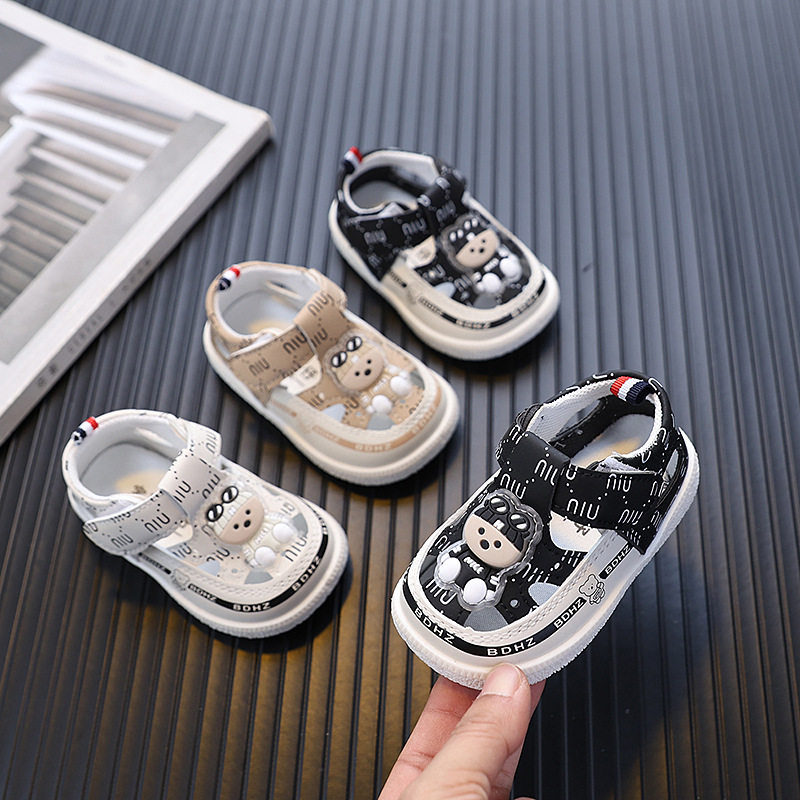 新款 夏季男童凉鞋0-2岁学步鞋包头卡通宝宝鞋软底透气儿童洞洞鞋,童鞋/婴儿鞋/亲子鞋,婴儿步前鞋/袜鞋,淘宝优惠券,粉丝福利购,淘宝优惠卷