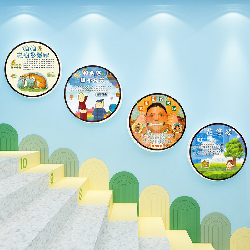 幼儿园图书角装饰墙贴3d立体教室