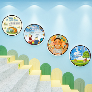幼儿园图书角装饰墙贴3d立体教室