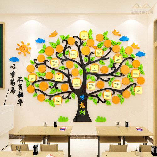 幼儿园教室小学班级文化心愿墙