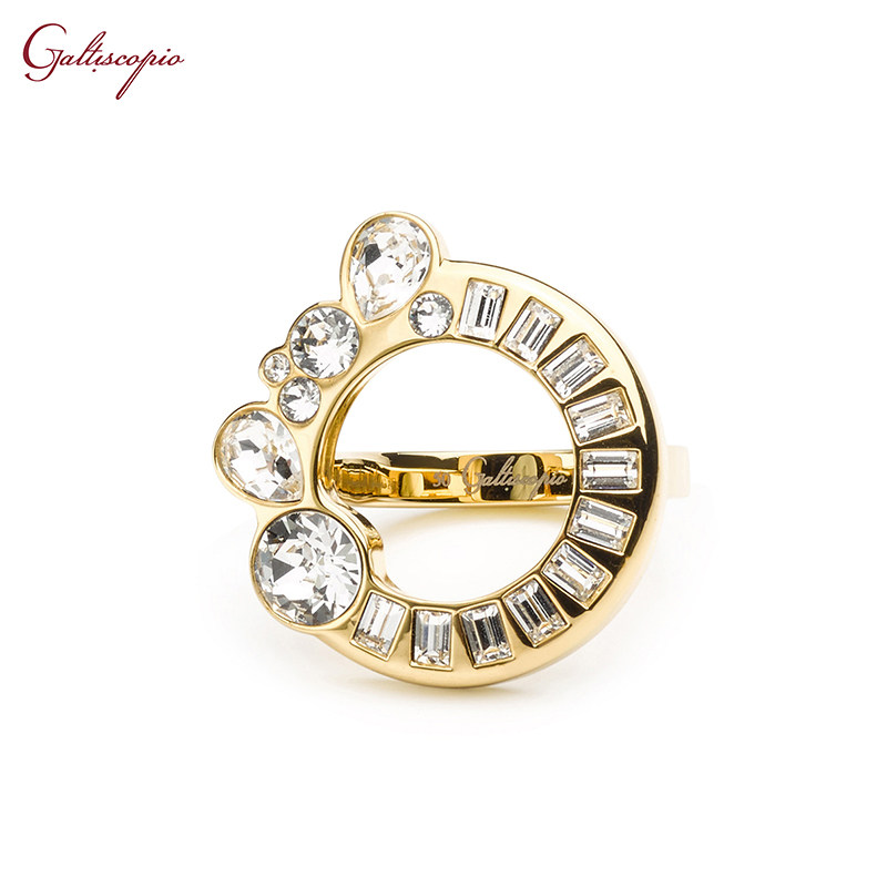 郑希怡同款Galtiscopio戒指女迦堤女士首饰欧美简约水晶潮流指环