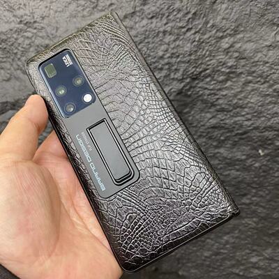 原装正品适用于华为matex2手机壳matex2典藏版铰链全包商务防摔保护套华为x2支架款壳膜一体真皮纳帕纹个性男