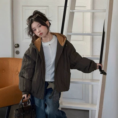 波拉bora秋冬 文艺小清新纯色系带夹棉保暖坎肩棉衣棉服外套女装