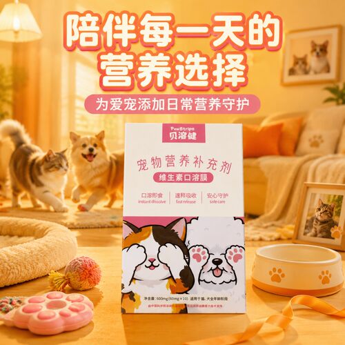 宠物口溶膜复合维生素猫狗通用速溶多维营养补充剂吸收快贝溶健