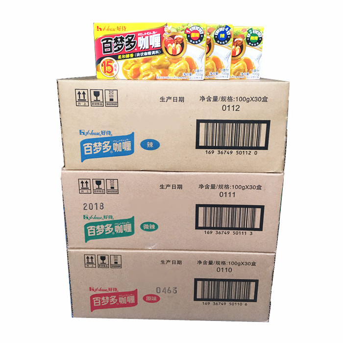 好侍百梦多咖喱原味30100g整箱图片