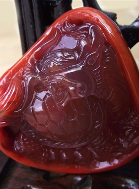 项坠高档星座雕刻龙龟南红玛瑙男