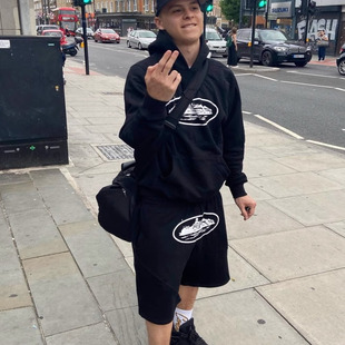 Corteiz卫衣短裤套装透气夏季欧美明星同款UKDRIPDRILL嘻哈街头