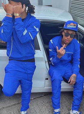 Trapstar薄款梭织套装UKDRIPDRILL欧美明星同款穿搭嘻哈说唱街头