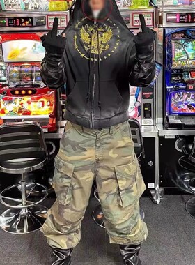 Grailz Projec工装长裤机能多口袋宽松休闲直筒欧美明星同款嘻哈