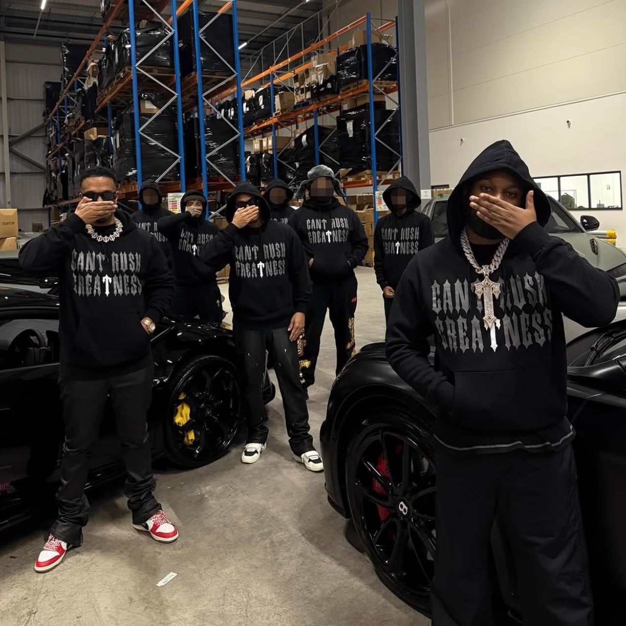 Trapstar X Centralcee连帽卫衣欧美明星同款嘻哈说唱休闲运动