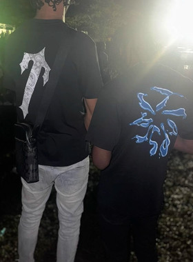 Trapstar夏季短袖T恤透气休闲嘻哈明星同款UKDRIPDRILL休闲街头