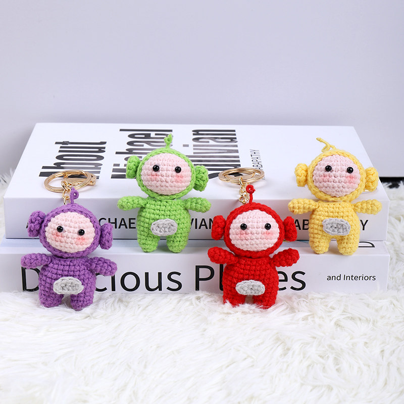 毛线diy编织材料包天线宝宝钥匙扣挂件玩偶钩针卡通钩织自己做