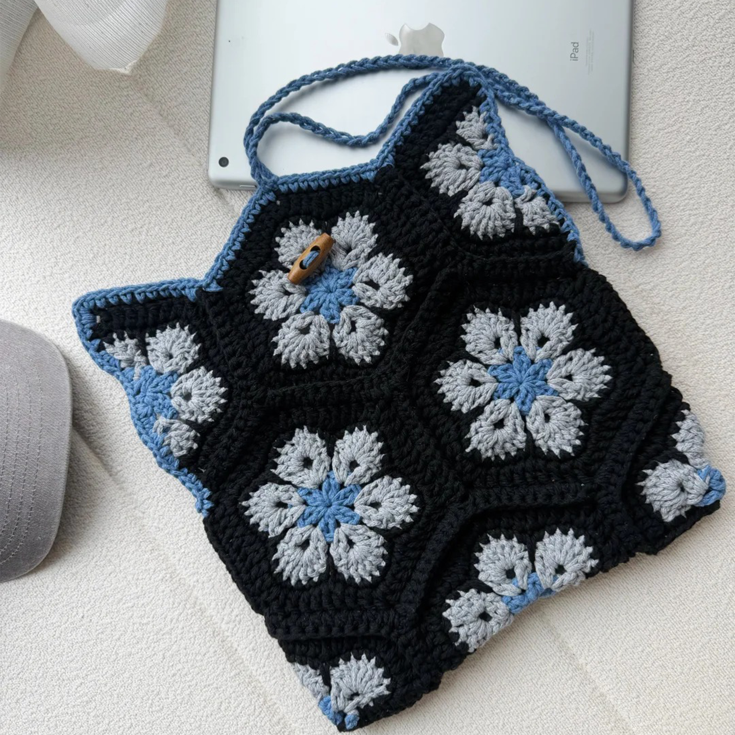 平板花花包包手工钩织精致大容量电脑包包送朋友DIY材料包,服饰配件/皮带/帽子/围巾,DIY编织材料包,淘宝优惠券,粉丝福利购,淘宝优惠卷