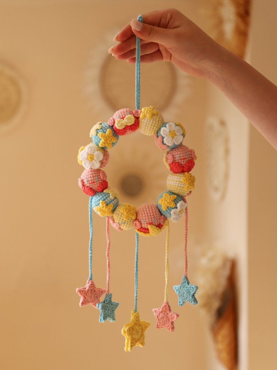 HAND-WOVEN PENDANT WOOL STAR KABI CAR DIY MATERIAL PACKAGE UNSTUFFED CROCHET KNIT DOLL HOME DECORATION