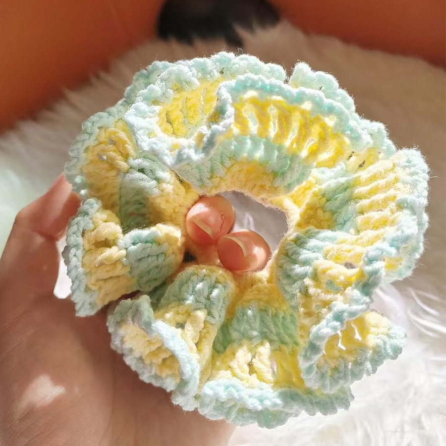 黄油海盐发圈钩针编织手工DIY大肠发绳材料包送朋友礼物心意手作,服饰配件/皮带/帽子/围巾,毛线,淘宝优惠券,粉丝福利购,淘宝优惠卷