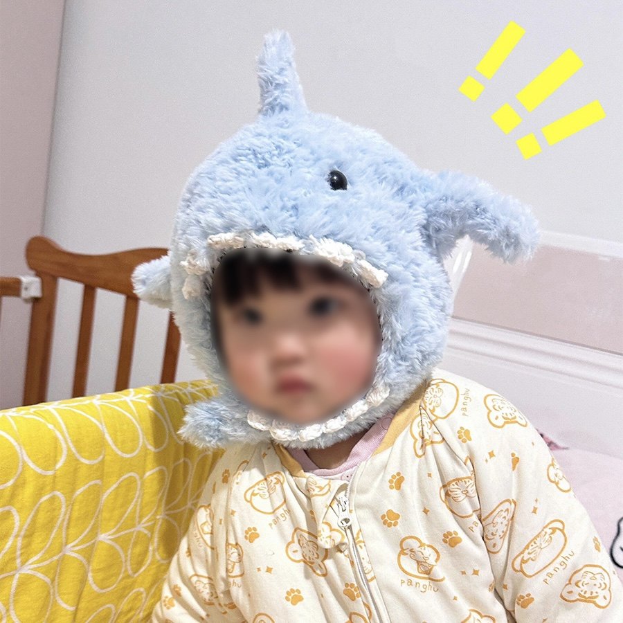 手工钩织diy鲨鱼帽儿童防风护耳帽可爱防寒送宝宝礼物手作材料包,服饰配件/皮带/帽子/围巾,毛线,淘宝优惠券,粉丝福利购,淘宝优惠卷