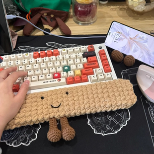 jellycat手机支架+腕垫手工钩织毛线编织可爱实用送朋友DIY材料包