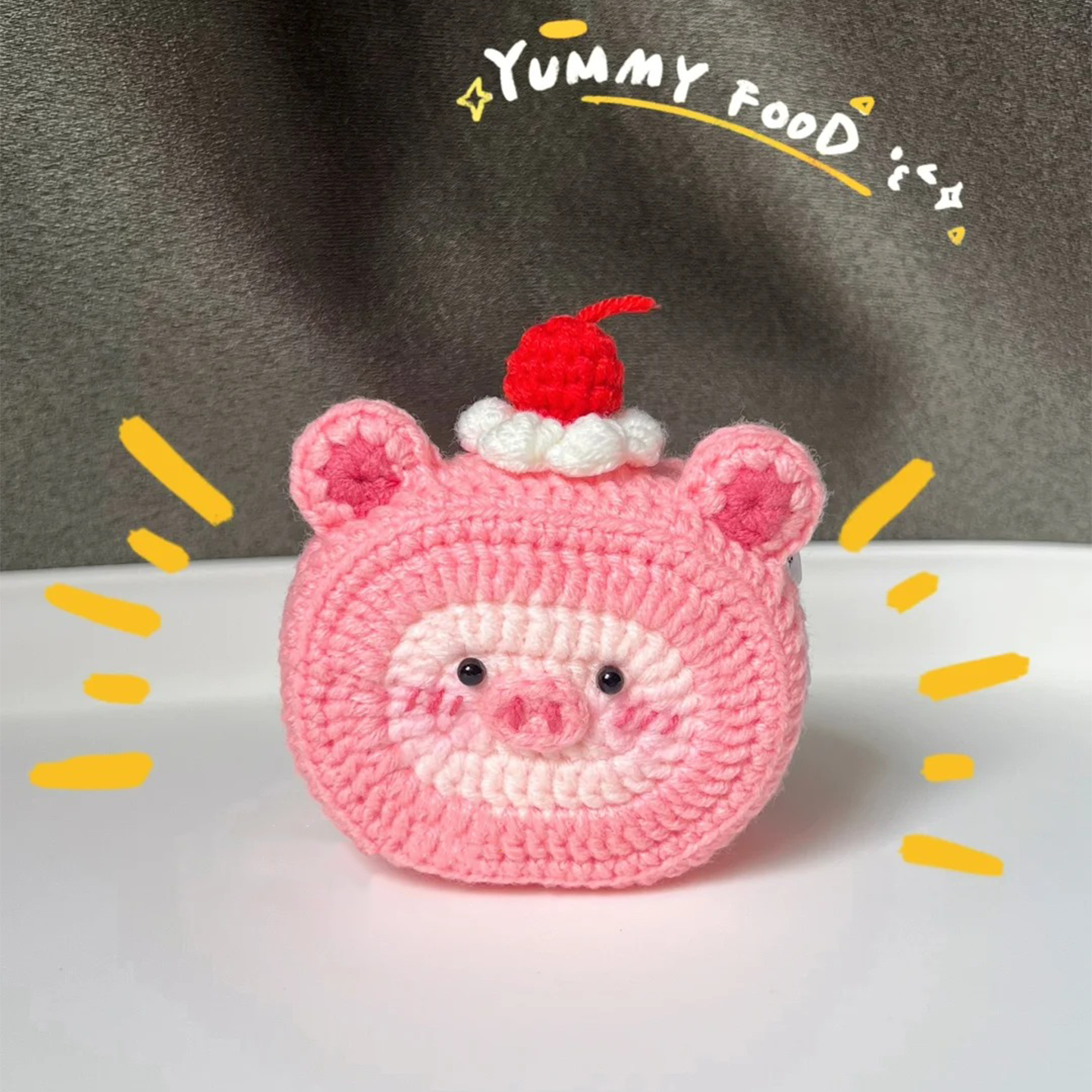 猪猪蛋糕卷耳机包手工钩织零钱包可爱实用送朋友DIY材料包,服饰配件/皮带/帽子/围巾,DIY编织材料包,淘宝优惠券,粉丝福利购,淘宝优惠卷