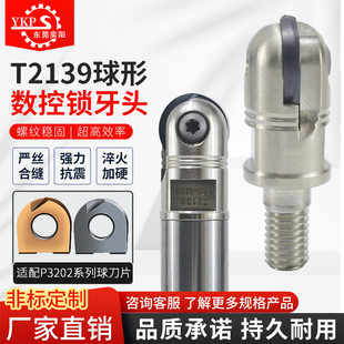 瓦尔特T2139分体锁牙式铣刀头 高精抗震数控加工刀具配半圆球刀片