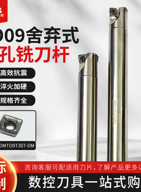 SD09舍弃式铣刀杆内冷中心出水SDMT09T307数控刀片锁牙头铣刀盘