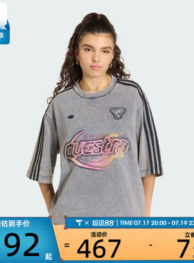 adidas阿迪达斯三叶草女子DENIM TEE运动休闲短袖T恤KZ5012