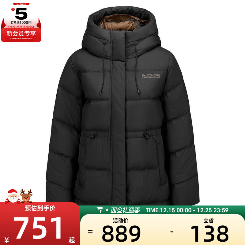 SKECHERS斯凯奇女子运动休闲羽绒服P425W092-0018