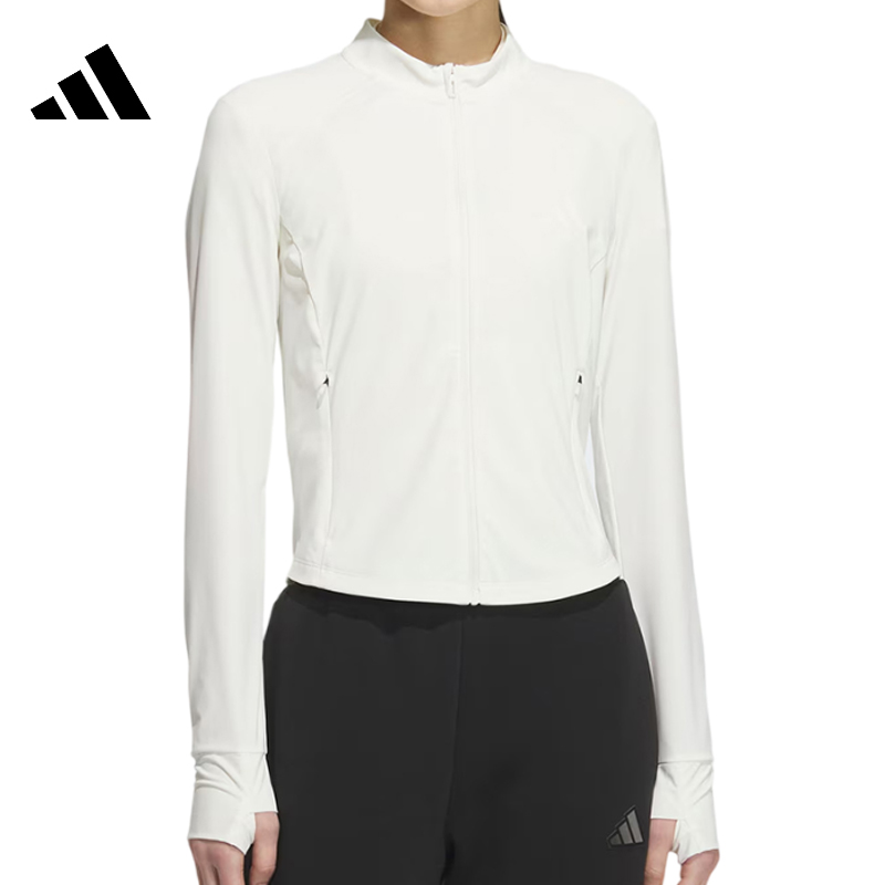 adidas阿迪达斯女子MH KNIT JKT运动健身夹克外套KE5779