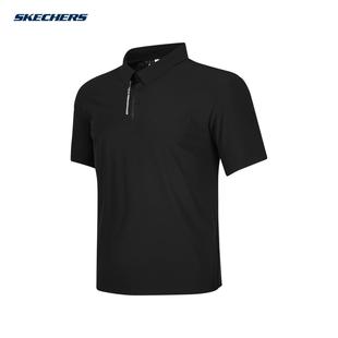 SKECHERS斯凯奇男子针织短袖 0018 POLO衫 T恤P224M049