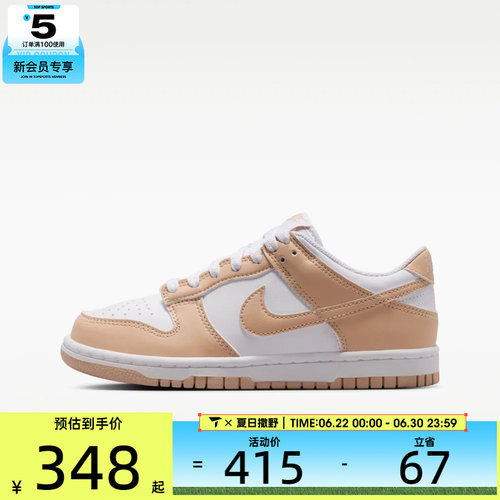 NIKE耐克大童NIKE DUNK LOW (GS)运动休闲鞋IU7766-134