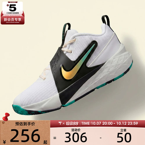 NIKE耐克大童TEAM HUSTLE D 12 (GS)运动休闲鞋HF6279-105
