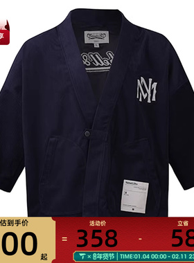 Mitchell&ness中性灯芯绒外套无帽外套MNQTAWTOKJ017-NAY