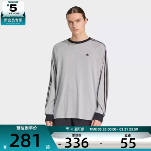 运动休闲长袖 CALI T恤KV4703 adidas阿迪达斯三叶草男子BC