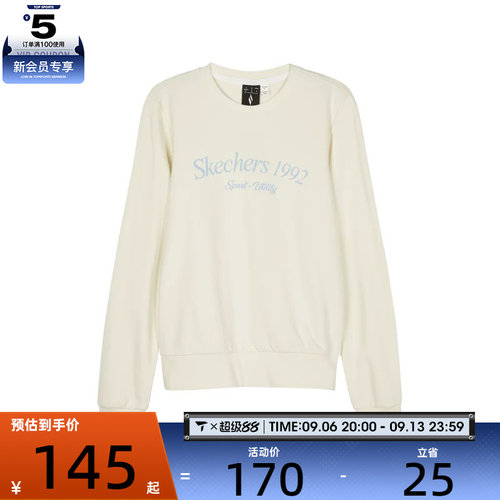 SKECHERS斯凯奇女子运动休闲套头衫卫衣L124W038-0211