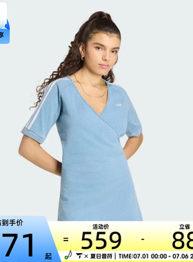 adidas阿迪达斯三叶草女子DENIM DRESS运动休闲连衣裙KZ5056