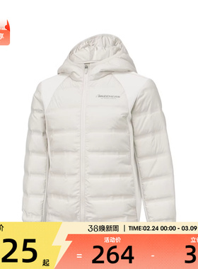 SKECHERS斯凯奇大童运动休闲羽绒服P425K045-0074