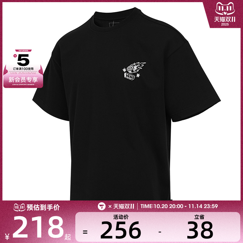 VANS范斯男子ACTION GFX BOXY运动休闲短袖T恤VN000RA7BLK