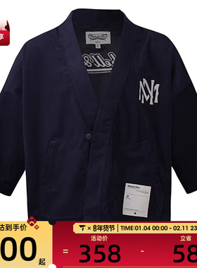 Mitchell&ness中性灯芯绒外套无帽外套MNQTAWTOKJ017-NAY