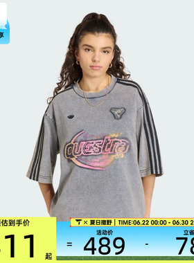 adidas阿迪达斯三叶草女子DENIM TEE运动休闲短袖T恤KZ5012
