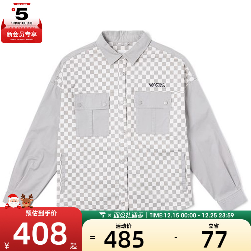 VANS范斯女子CHECKER BLOCK运动休闲长袖衬衫VN000NFAEC6