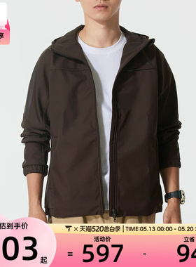 adidas阿迪达斯男子运动训练休闲梭织连帽夹克外套KG5180