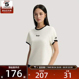 adidas阿迪达斯女子球衣风复古宽松休闲运动短袖T恤KZ2331