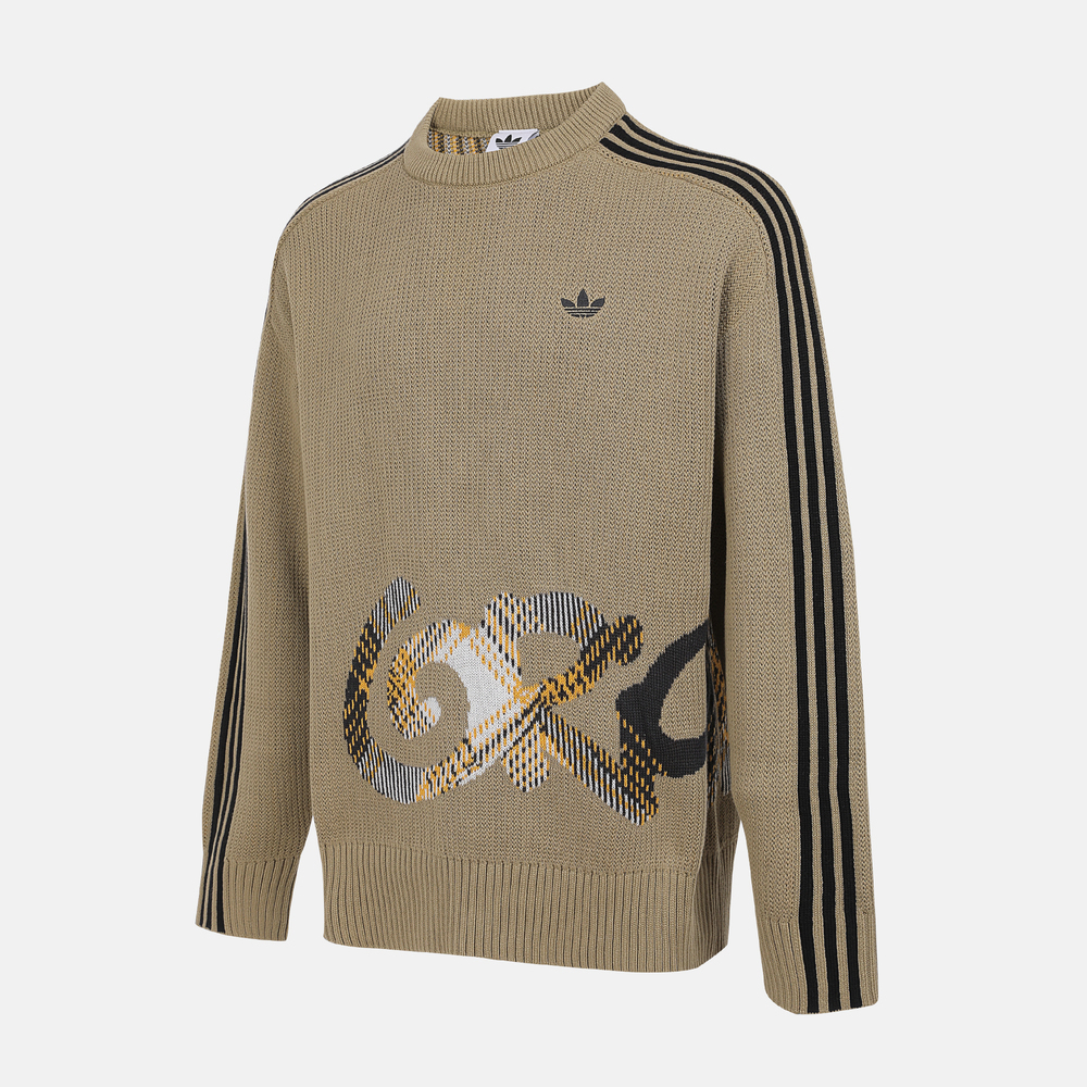 adidas阿迪三叶草男子PLAIDSWEATER毛衣运动套头衫KC0111